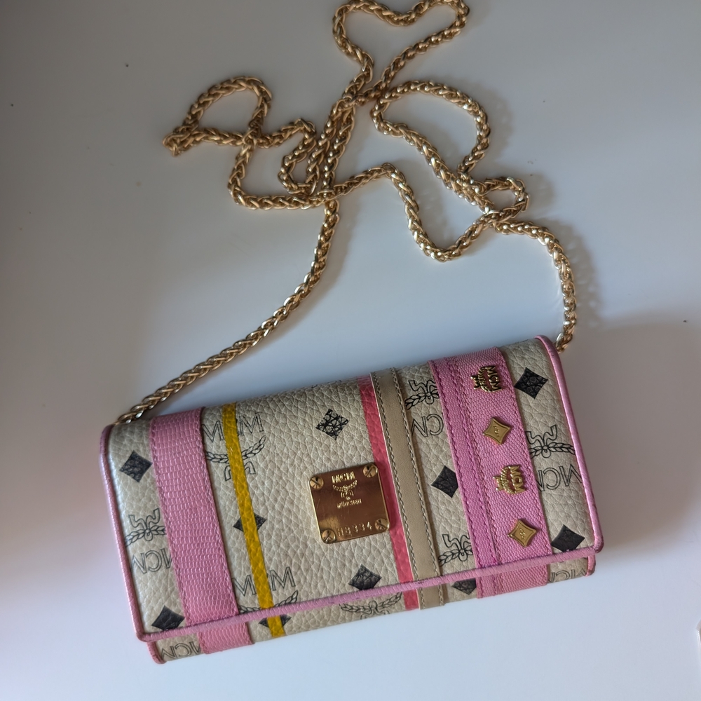 MCM Visetos Trifold Leather Long Wallet - Picture 11 of 11